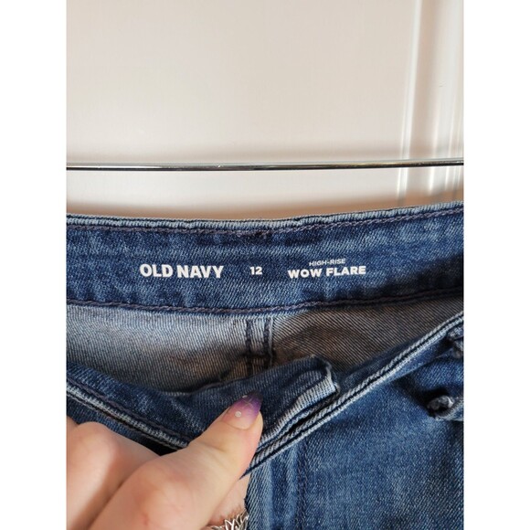 Old Navy Womens High-Rise Wow Flare Jeans Size 12 Medium Wash - Picture 2 of 7